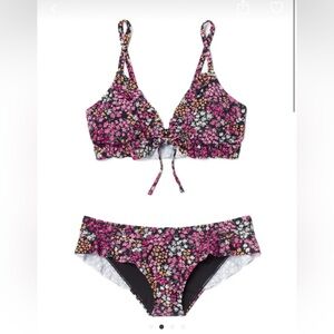 Adore Me Pink and Black Bikini - Like New